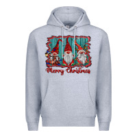 Heather Grey merry christmas gnomes Premium Hoodie - BarkalooDesign