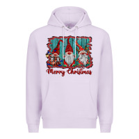 Lilac merry christmas gnomes Premium Hoodie - BarkalooDesign