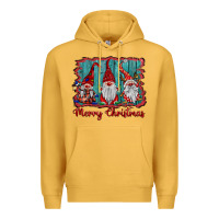 Mustard merry christmas gnomes Premium Hoodie - BarkalooDesign