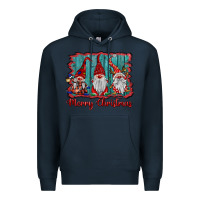 Navy merry christmas gnomes Premium Hoodie - BarkalooDesign