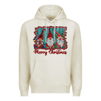 Oatmeal Heather merry christmas gnomes Premium Hoodie - BarkalooDesign