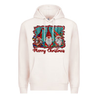 Pale Pink merry christmas gnomes Premium Hoodie - BarkalooDesign