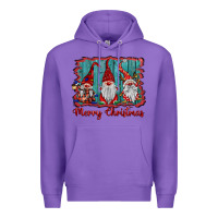 Purple merry christmas gnomes Premium Hoodie - BarkalooDesign