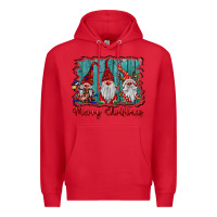 Red merry christmas gnomes Premium Hoodie - BarkalooDesign