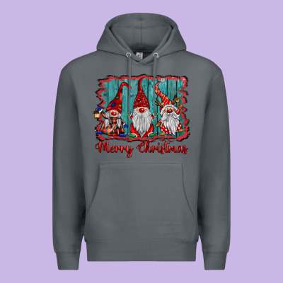 Merry Christmas Gnomes Premium Hoodie Designed By Barkaloodesign