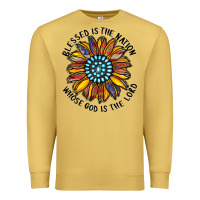 Antique Gold blessed is the nation whose god is the lord Premium Sweatshirt - CowhideDigitalArt