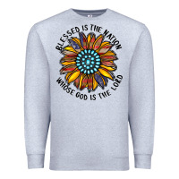 Heather Grey blessed is the nation whose god is the lord Premium Sweatshirt - CowhideDigitalArt