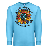 Ocean Blue blessed is the nation whose god is the lord Premium Sweatshirt - CowhideDigitalArt