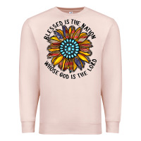 Pale Pink blessed is the nation whose god is the lord Premium Sweatshirt - CowhideDigitalArt