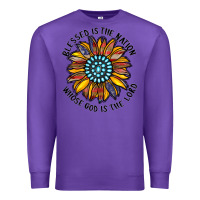 Purple blessed is the nation whose god is the lord Premium Sweatshirt - CowhideDigitalArt