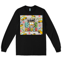Black school bus driver Long Sleeve Tee - MaliasSmallBusiness