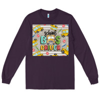 Plum school bus driver Long Sleeve Tee - MaliasSmallBusiness