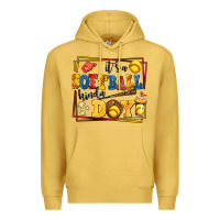 Antique Gold its a softball kinda day Premium Hoodie - AdoDesignShop