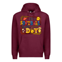 Burgundy its a softball kinda day Premium Hoodie - AdoDesignShop