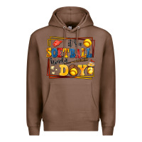 Chestnut its a softball kinda day Premium Hoodie - AdoDesignShop