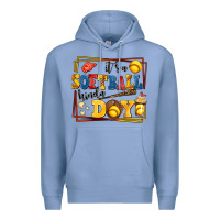 Colony Blue its a softball kinda day Premium Hoodie - AdoDesignShop