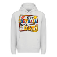 Dove Grey its a softball kinda day Premium Hoodie - AdoDesignShop