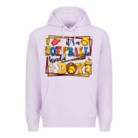 Lilac its a softball kinda day Premium Hoodie - AdoDesignShop