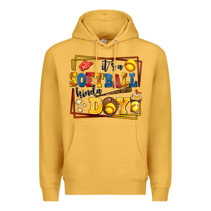 Its A Softball Kinda Day Premium Hoodie by AdoDesignShop | Teevron