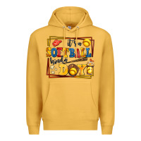 Mustard its a softball kinda day Premium Hoodie - AdoDesignShop