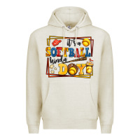 Oatmeal Heather its a softball kinda day Premium Hoodie - AdoDesignShop
