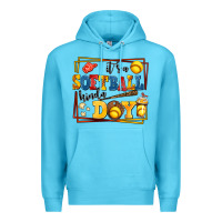 Ocean Blue its a softball kinda day Premium Hoodie - AdoDesignShop