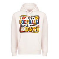 Pale Pink its a softball kinda day Premium Hoodie - AdoDesignShop