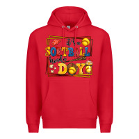 Red its a softball kinda day Premium Hoodie - AdoDesignShop