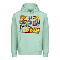Seafoam its a softball kinda day Premium Hoodie - AdoDesignShop