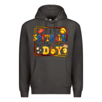 Smoke its a softball kinda day Premium Hoodie - AdoDesignShop