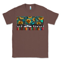Chestnut Rusty Sunflowers with Cowhide and Turquoise Classic Tee - RanaPortraitStore