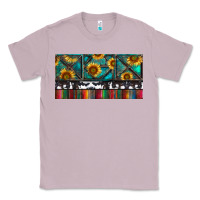 Lilac Rusty Sunflowers with Cowhide and Turquoise Classic Tee - RanaPortraitStore
