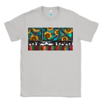 Moon Dust Rusty Sunflowers with Cowhide and Turquoise Classic Tee - RanaPortraitStore