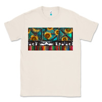 Natural Rusty Sunflowers with Cowhide and Turquoise Classic Tee - RanaPortraitStore