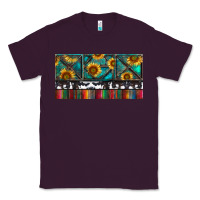 Plum Rusty Sunflowers with Cowhide and Turquoise Classic Tee - RanaPortraitStore