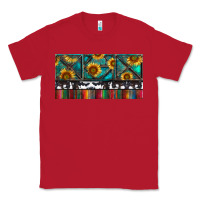 Red Rusty Sunflowers with Cowhide and Turquoise Classic Tee - RanaPortraitStore