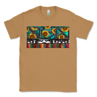 Toasted Coconut Rusty Sunflowers with Cowhide and Turquoise Classic Tee - RanaPortraitStore