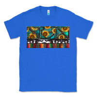 True Royal Rusty Sunflowers with Cowhide and Turquoise Classic Tee - RanaPortraitStore