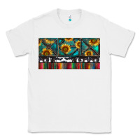 White Rusty Sunflowers with Cowhide and Turquoise Classic Tee - RanaPortraitStore