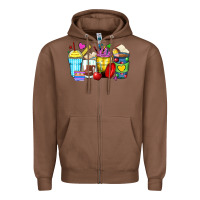 Chestnut school coffee cups Zipper Hoodie - Zillion Design Studio