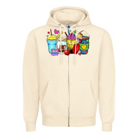 Sandshell school coffee cups Zipper Hoodie - Zillion Design Studio