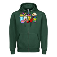 Sports Green school coffee cups Zipper Hoodie - Zillion Design Studio