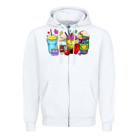 White school coffee cups Zipper Hoodie - Zillion Design Studio