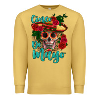 Antique Gold cinco de mayo skull Premium Sweatshirt - HRA Design Shop