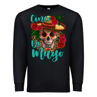 Black cinco de mayo skull Premium Sweatshirt - HRA Design Shop