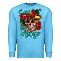 Ocean Blue cinco de mayo skull Premium Sweatshirt - HRA Design Shop