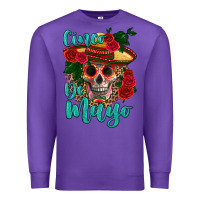 Purple cinco de mayo skull Premium Sweatshirt - HRA Design Shop