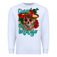 White cinco de mayo skull Premium Sweatshirt - HRA Design Shop