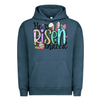 Pigment Midnight Navy he is risen indeed Urban Hoodie - MaliasSmallBusiness