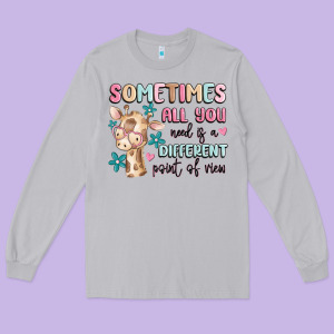 Sometimes All You Need Is A Different Point Of  Vi Long Sleeve Tee Designed By Maliassmallbusiness